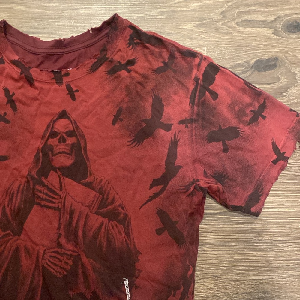 Affliction Men’s Skeleton T-Shirt Medium Cotton